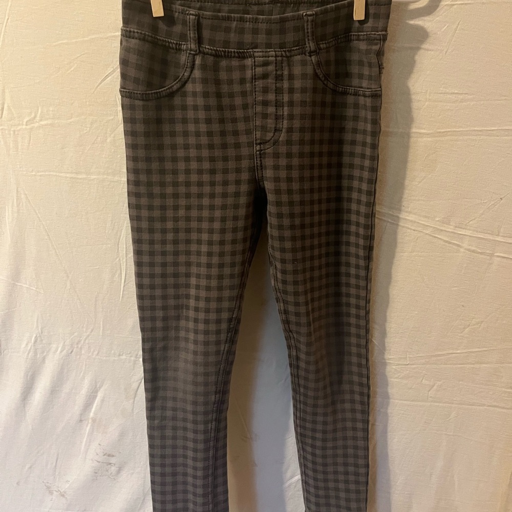 H&M Black and Charcoal Gingham Slim Pants
